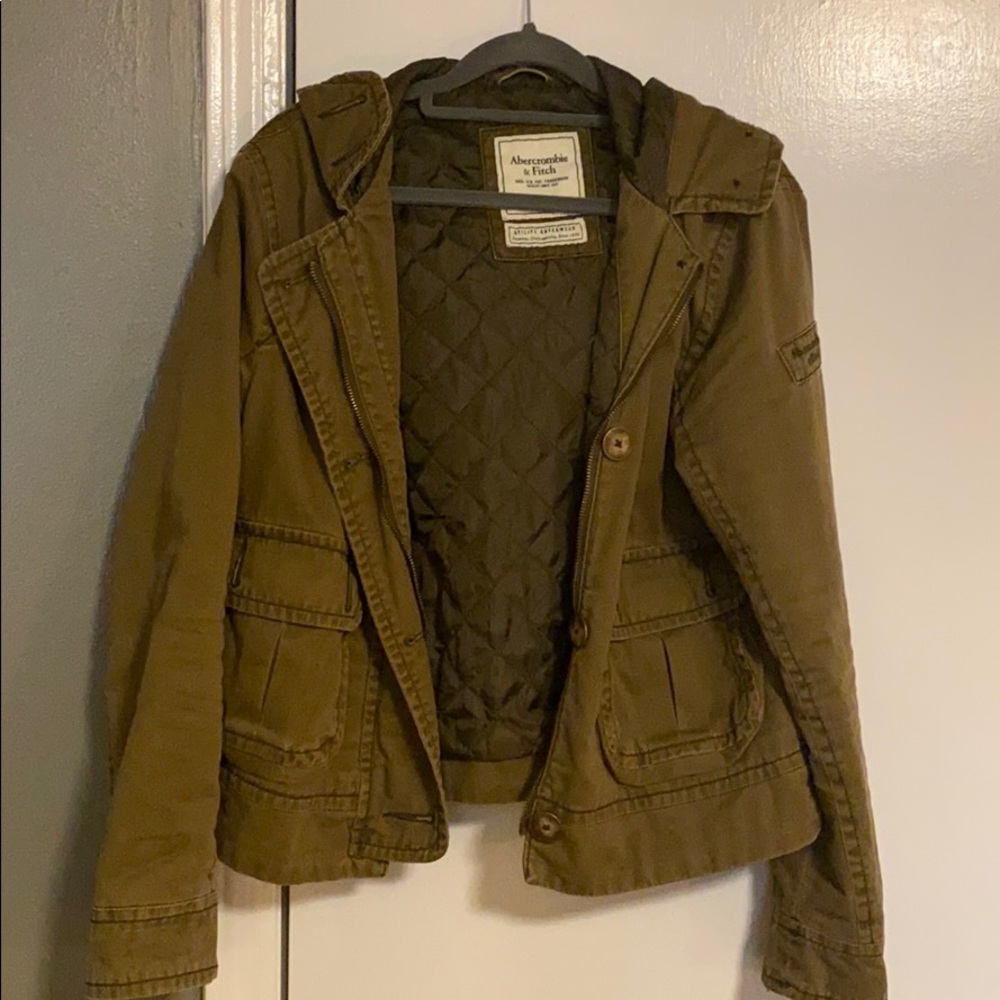 Army green Abercrombie & Fitch military jacket